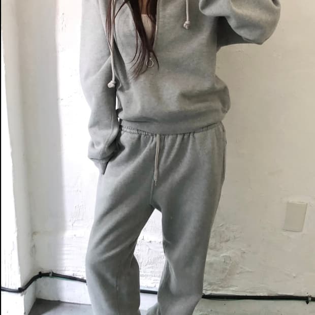 Auralee 오라리 그레이 스웻 셋업