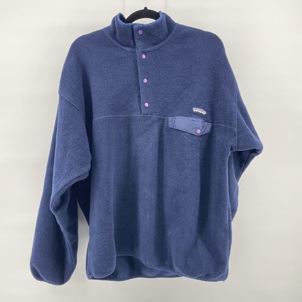 90s 파타고니아 신칠라 스냅-T 네이비/퍼플 코스타리카