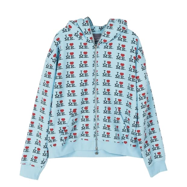 [S]애슐리 윌리엄스 25fw 아이 하트 미 후드집업/블루
