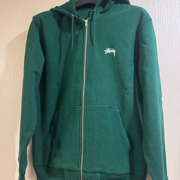 스투시 베이직 로고 후드 집업 L