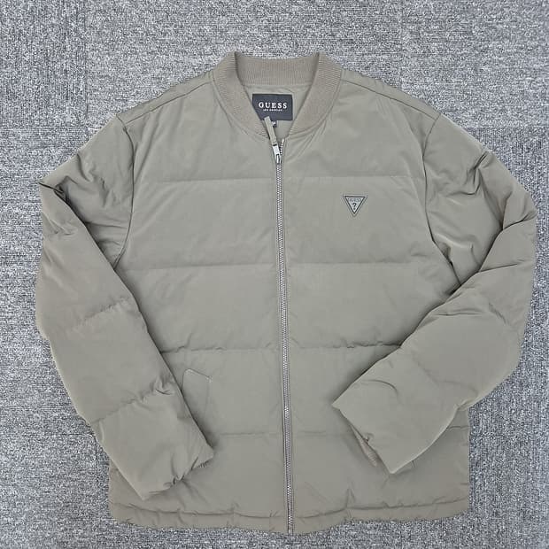[XL]<게스>베이지 구스 패딩 점퍼