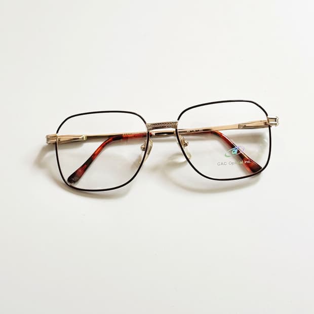 90s CAC OPTICAL 골드 클래식 스퀘어 빈티지 안경