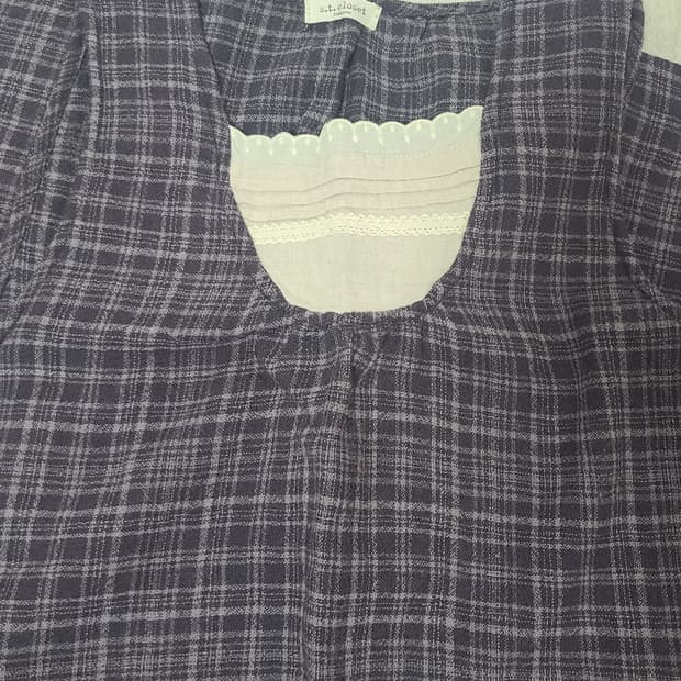 나시 체크 원피스