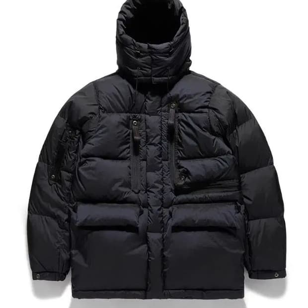 언어펙티드 쉘터 구스다운 패딩 블랙 새제품 M