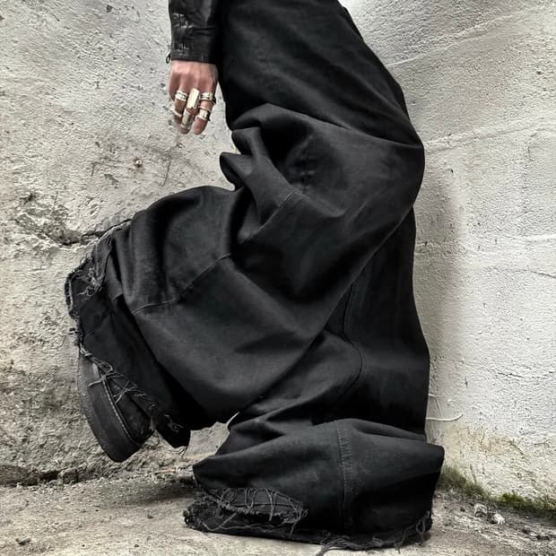 PARADOXE BIG BAGGY BLACK DENIM