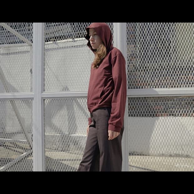 머듈 라운지 후드집업 버건디  4사이즈