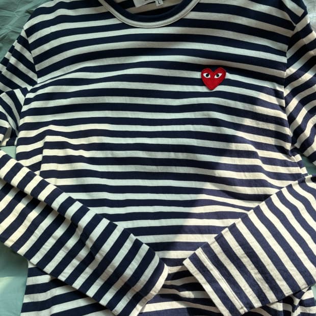 꼼데가르송 네이비 롱슬리브