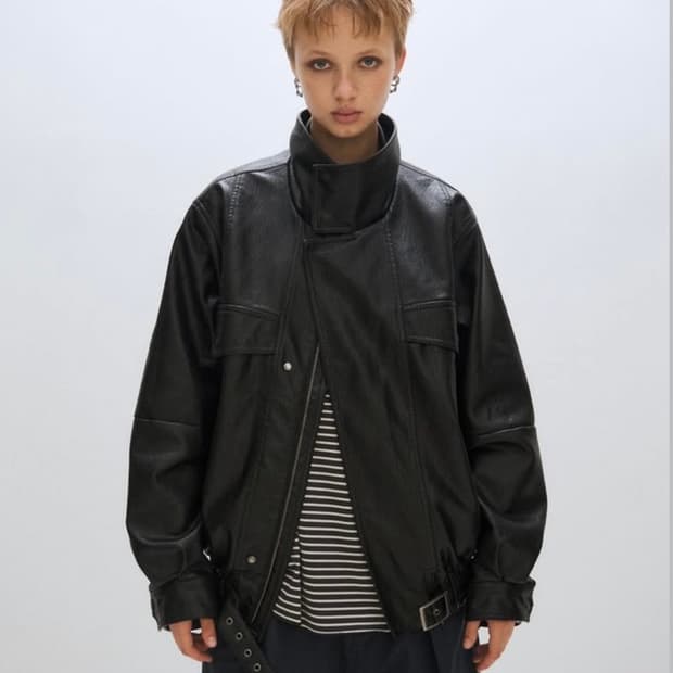 Plzproject레더자켓