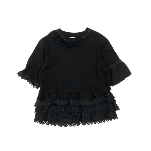 Beams torito ruffle half sleeve tee