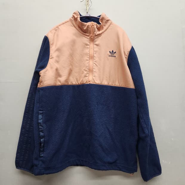 아디다스 로고 후리스/아노락 스트링 반집업 M(L) 남여공용