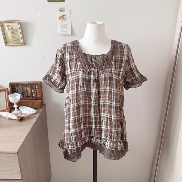 모리걸 레이어드 블라우스