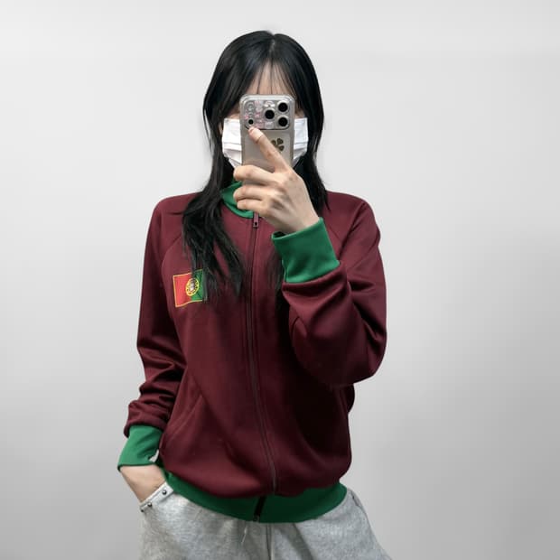 아디다스 포르투갈 트랙탑 져지 버건디