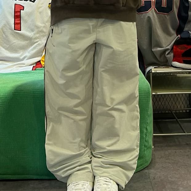 Nike light beige track pants