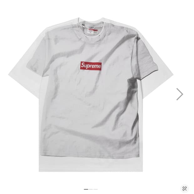 (L) 슈프림 MM6 마르지엘라 박스로고 반팔 티셔츠 화이트