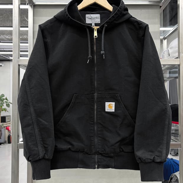 칼하트 WIP 덕 액티브 후드 자켓 블랙