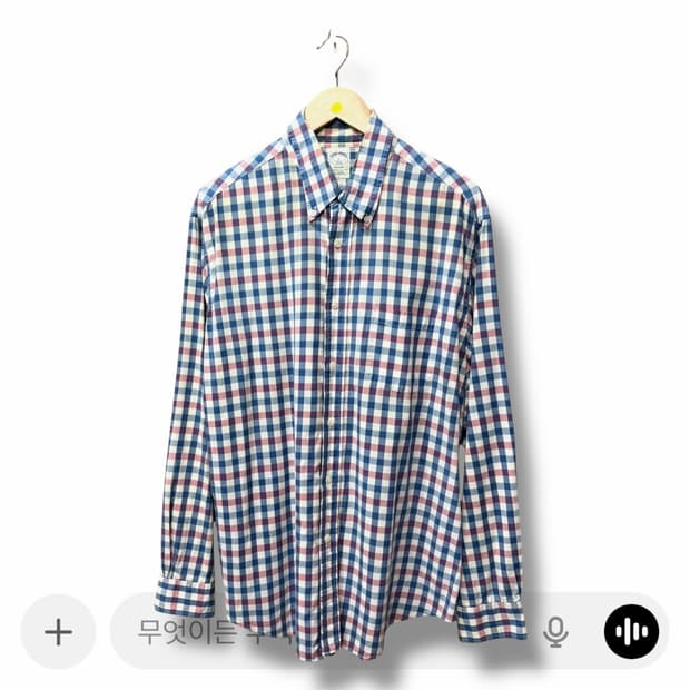 브룩스 브라더스 캔디 체크 리젠트핏 셔츠 (XL)