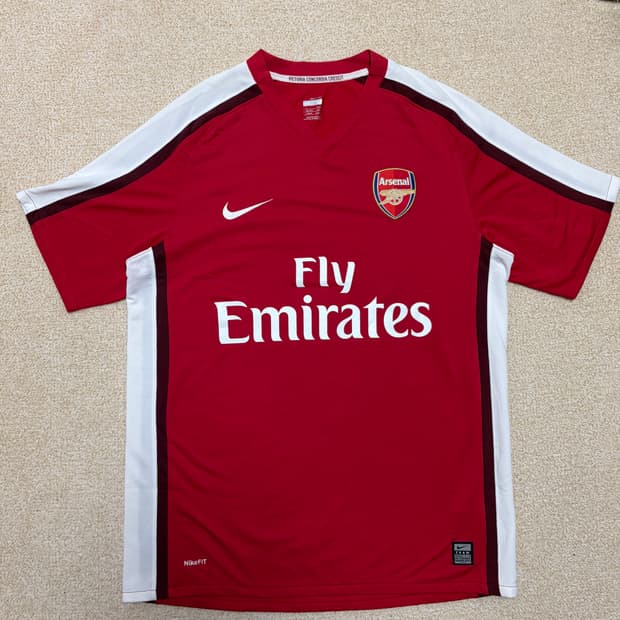 M) 08-10 나이키 아스날 FC 홈 유니폼 져지 