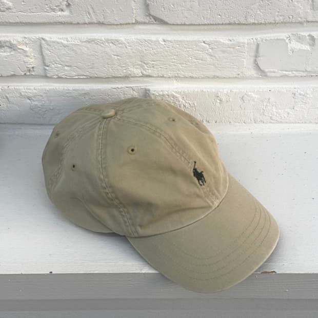 폴로 베이지 그린 볼캡