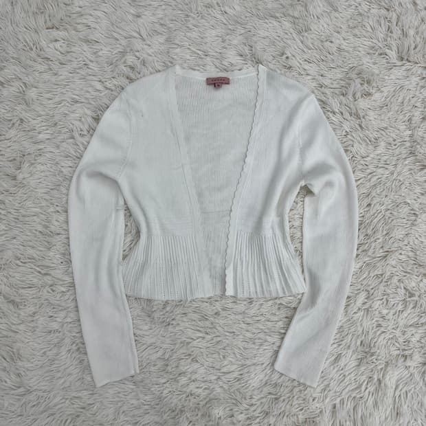 화이트베이직가디건