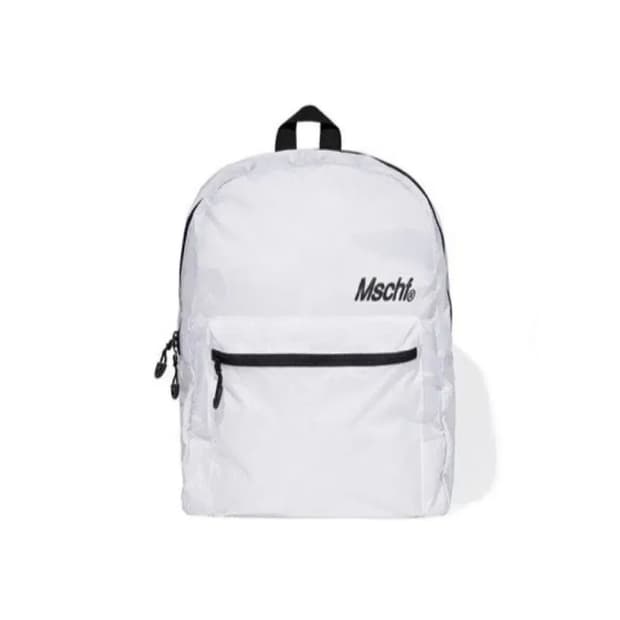 미스치프 스포츠 패커블 나일론 백팩 화이트