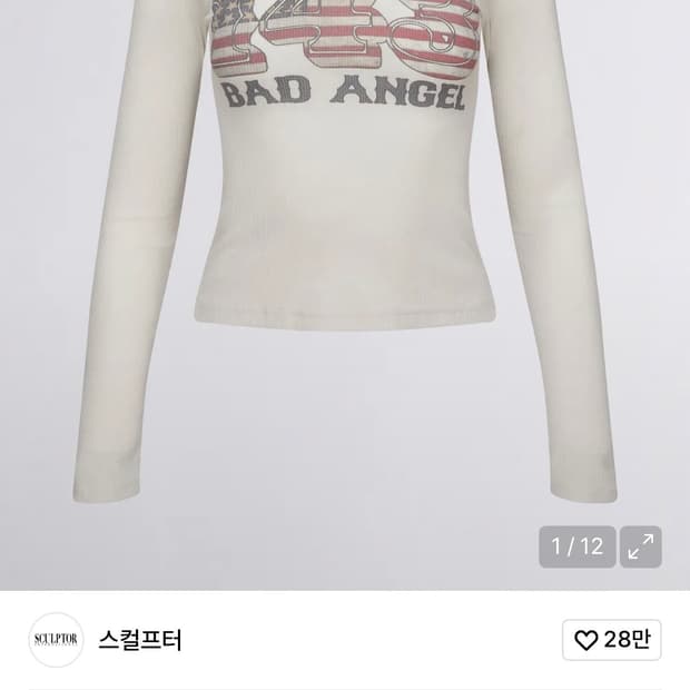 스컬프터 flag reglan t-shirt raw