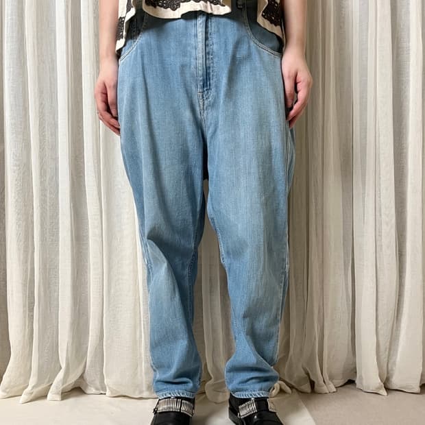 캐피탈 워시드 데님 사루엘 팬츠 kapital denim pants
