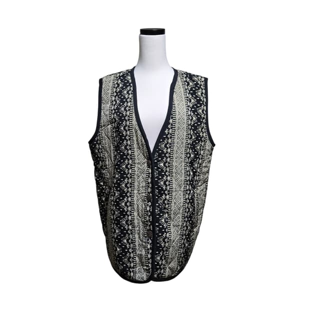 빈티지 퀼팅 자카드 베스트 / 남성 조끼 / 여성 조끼