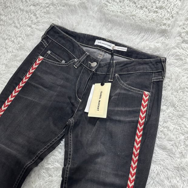 이자벨마랑 에뚜왈 데님 팬츠 블랙 