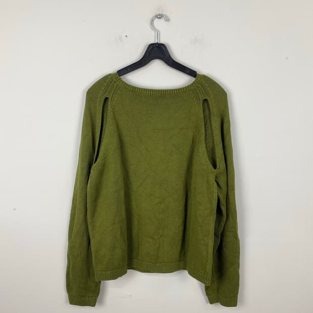 엔아더스토리즈 그린 백오픈 니트 새상품 S <475>