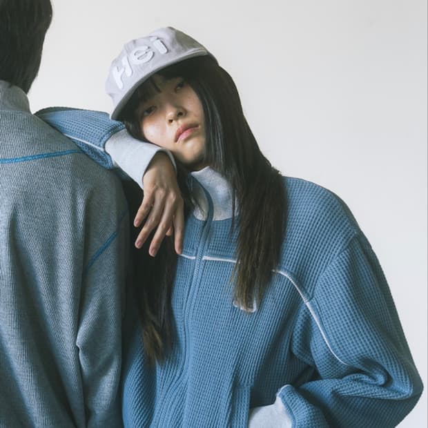 하이산 와플 트랙 집업 자켓 블루