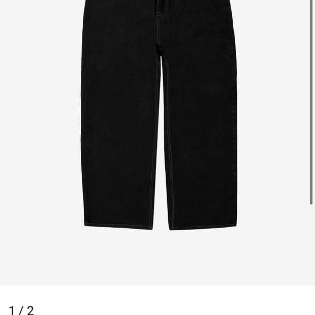 LABROS 데님 배기핏 블랙