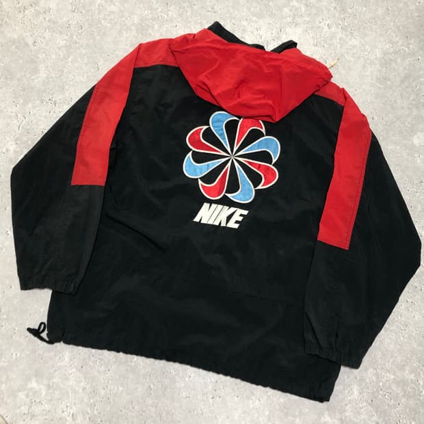 나이키 90s 대장 바람막이 자켓 희귀 스우시 검빨