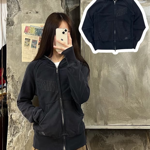 나이키 후드집업 블랙 M #csz653
