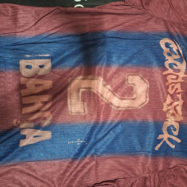 바르샤레트로 스캇 축구유니품 반팔 oem