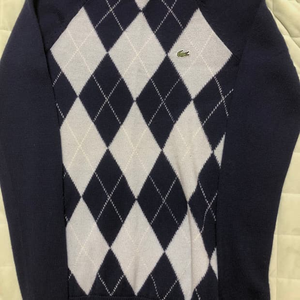 라코스테 아가일 빈티지 니트