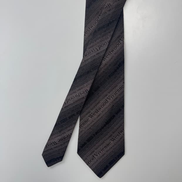 비비안웨스트우드 정품 명품 영문 모노그램 넥타이(Vivienne)