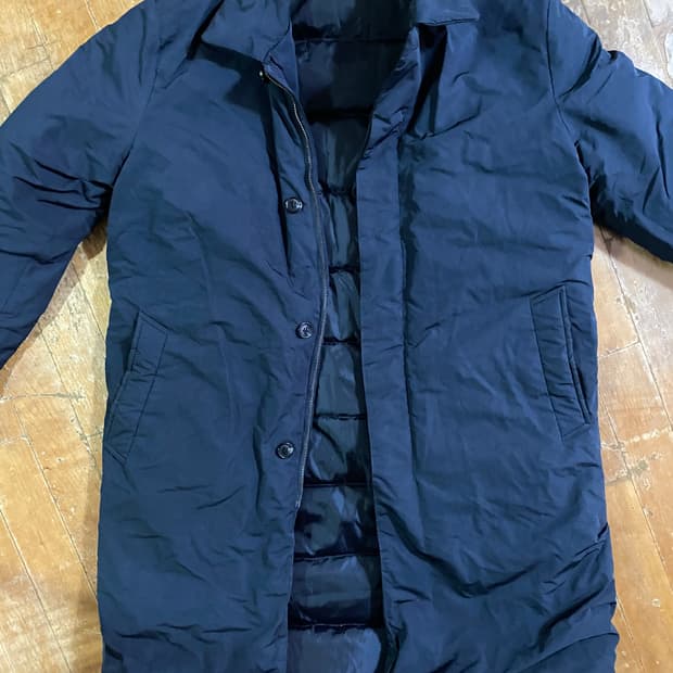 지오다노 남성 네이비 덕다운 패딩 코트 L