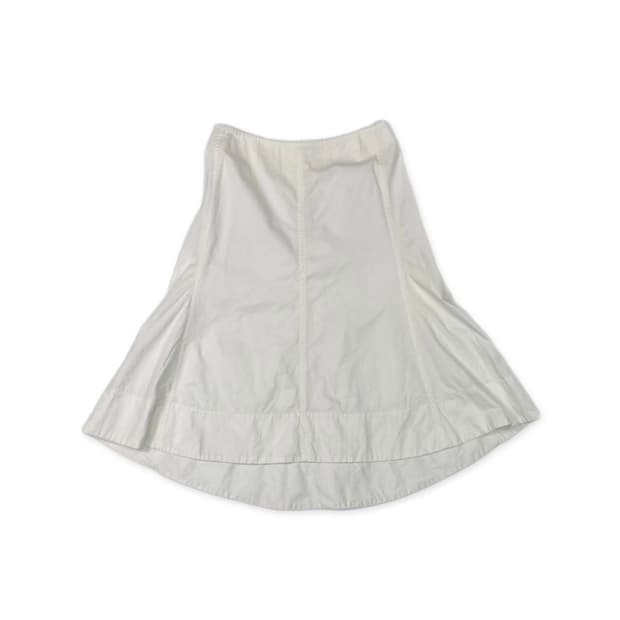 Drawer White Cotton Skirt