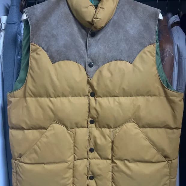 더블알엘 RRL 요크 패딩 베스트 라지