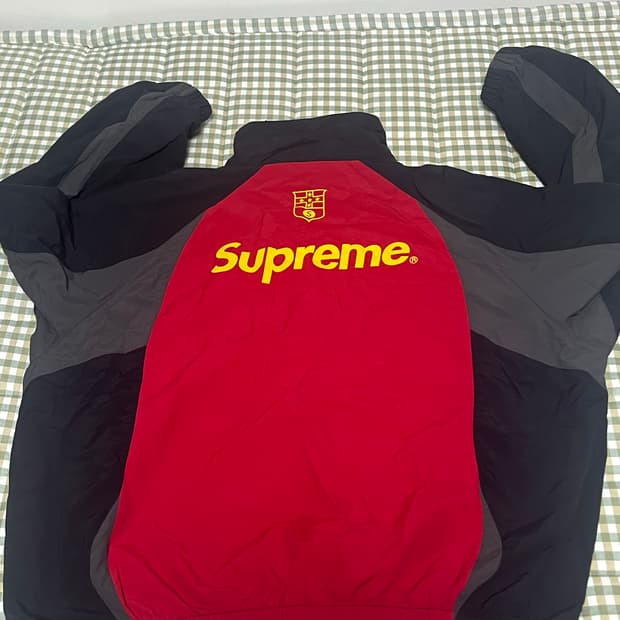 슈프림 s로고 트랙자켓 블랙 m사이즈