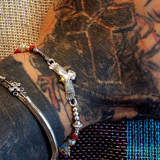 3Cross  silver spirit Navajo bracelet