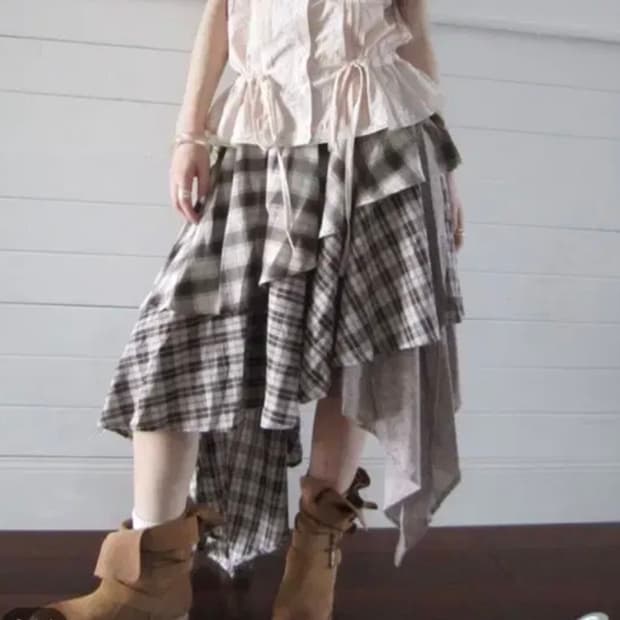 후와슈 레이어드 스커트 앙프로젝트