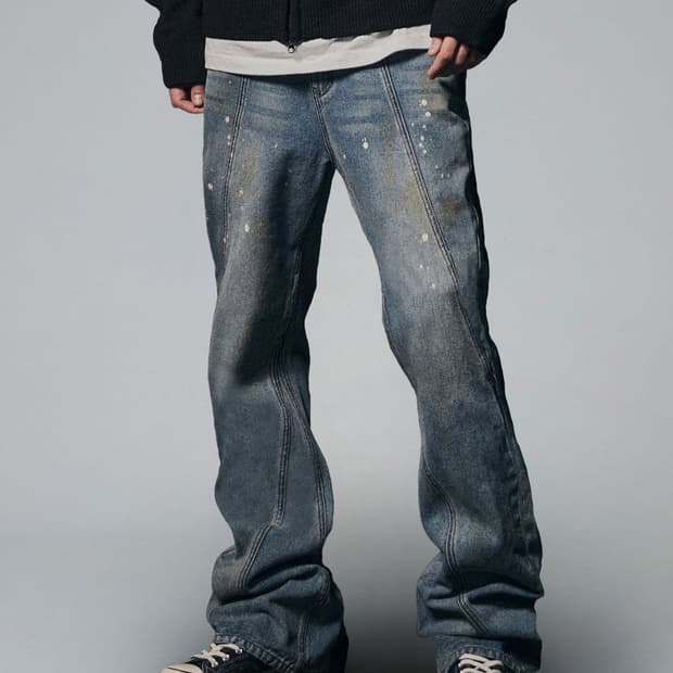 (L)낫포너드 커브드 빈티지 워싱 부츠컷 데님 팬츠