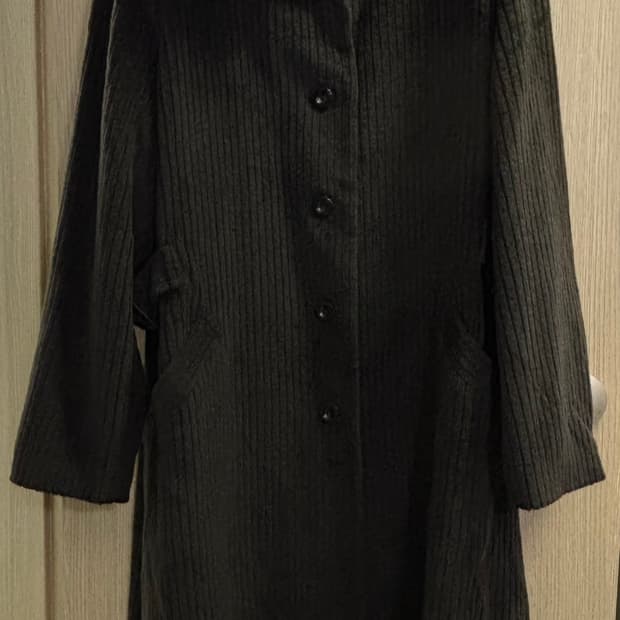 빈티지 90s ~2000년대초 Carven 울 앙고라 코듀로이 롱코트