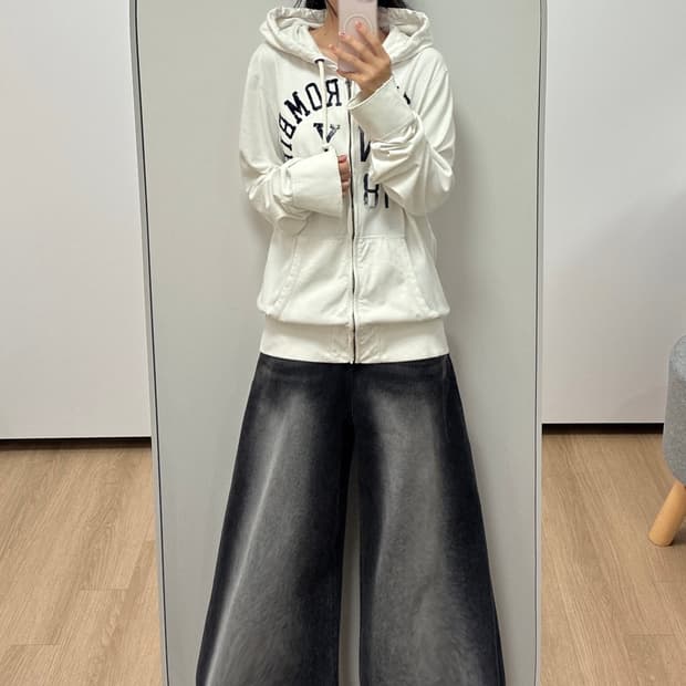 아베크롬비 NY 화이트 후드집업
