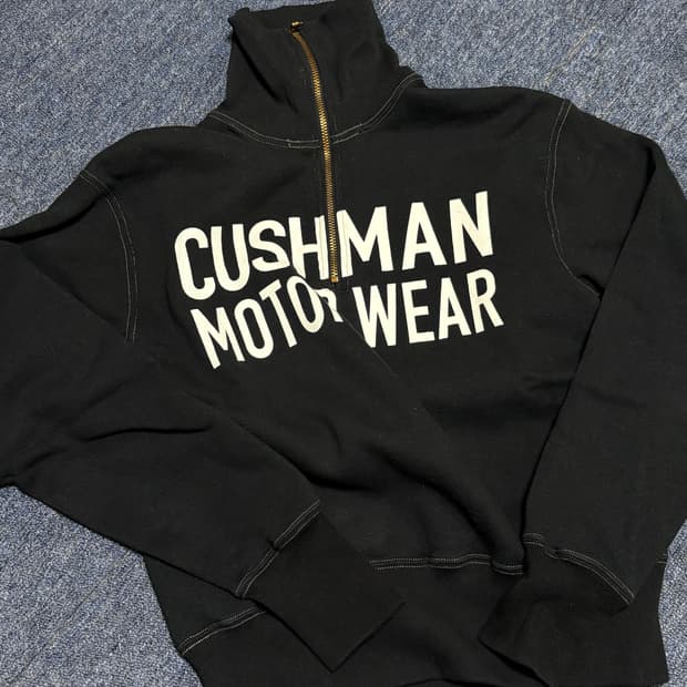 (M)쿠쉬맨 모터사이클 하프집업 풀오버 스웻셔츠 부코 리얼맥코이