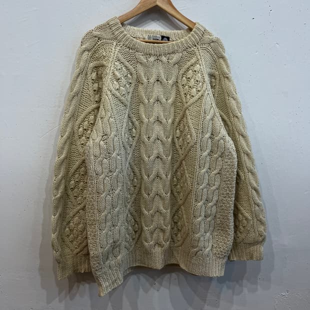 SKKONE 퓨어울 피셔맨 니트 스웨터 