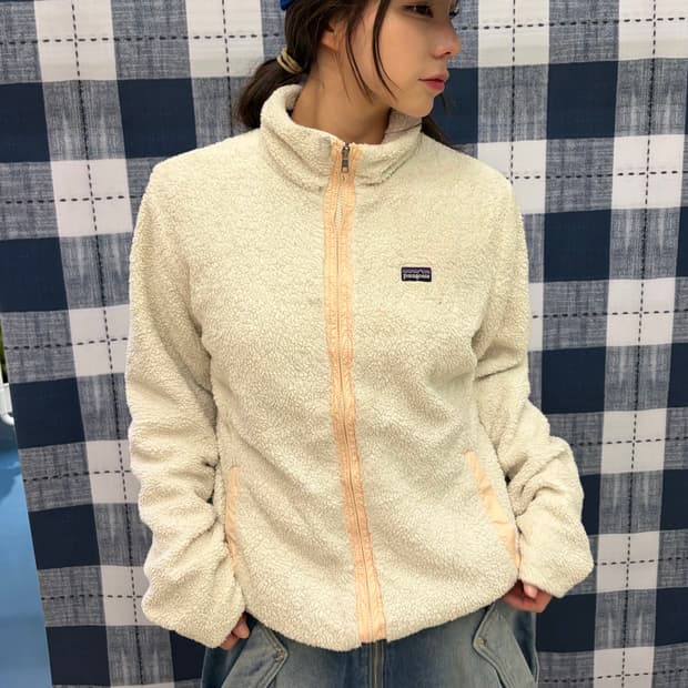 90s PATAGONIA 아이보리 플리스 집업