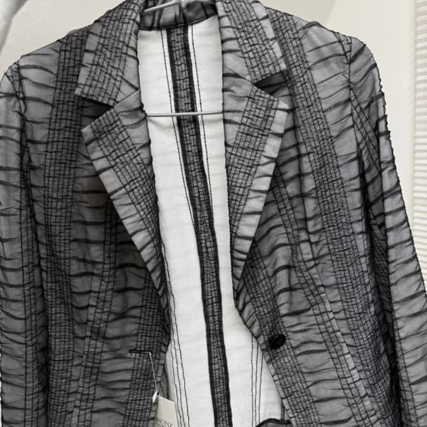 빈티지 시스루 블랙 자켓