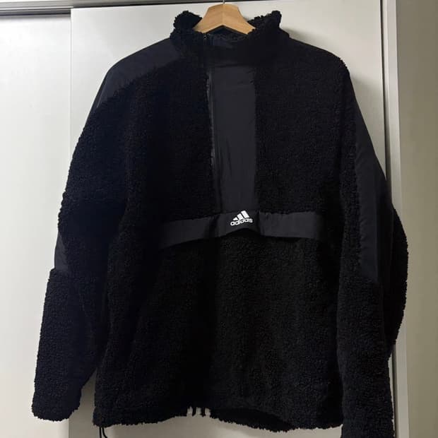 아디다스 플리스 하프집업 XL